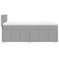 Preview: Boxspringbett mit Matratze Hellgrau 100x200 cm Stoff