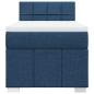 Preview: Boxspringbett mit Matratze Blau 100x200 cm Stoff