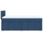 Preview: Boxspringbett mit Matratze Blau 100x200 cm Stoff