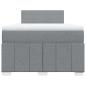 Preview: Boxspringbett mit Matratze Hellgrau 120x190 cm Stoff