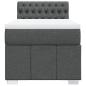 Preview: Boxspringbett mit Matratze Dunkelgrau 100x200 cm Stoff