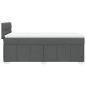 Preview: Boxspringbett mit Matratze Dunkelgrau 100x200 cm Stoff