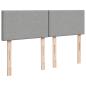 Preview: Boxspringbett mit Matratze Hellgrau 140x190 cm Stoff