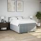 Preview: Boxspringbett mit Matratze Hellgrau 140x190 cm Stoff