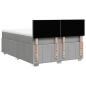 Preview: Boxspringbett mit Matratze Hellgrau 140x190 cm Stoff