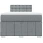 Preview: Boxspringbett mit Matratze Hellgrau 120x190 cm Stoff