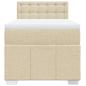 Preview: Boxspringbett mit Matratze Creme 100x200 cm Stoff