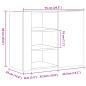 Preview: Wandregal Sonoma-Eiche 75x35x60 cm Holzwerkstoff