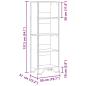 Preview: Bücherregal Räuchereiche 50x31x137,5 cm Holzwerkstoff