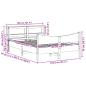 Preview: Massivholzbett mit Kopfteil Weiß 150x200 cm Kiefer