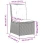 Preview: Gartensessel mit Liegefunktion und Kissen Hellgrau Poly Rattan