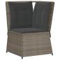 Preview: Garten-Ecksofa mit Kissen Grau Poly Rattan