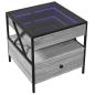 Preview: Couchtisch mit Infinity-LED Grau Sonoma 50x50x51 cm