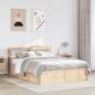Preview: Massivholzbett mit Kopfteil 160x200 cm Kiefer