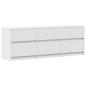 Preview: TV-Schrank mit LED-Beleuchtung Weiß 140x34x50 cm Holzwerkstoff