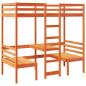 Preview: Hochbett mit Schreibtisch & Stühlen Braun 80x200 cm Kiefernholz