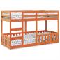 Preview: ARDEBO.de - Etagenbett Wachsbraun 90x200 cm Massivholz Kiefer