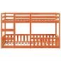 Preview: Etagenbett Wachsbraun 90x200 cm Massivholz Kiefer