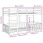 Preview: Etagenbett Wachsbraun 90x200 cm Massivholz Kiefer