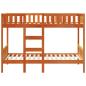Preview: Etagenbett Wachsbraun 90x200 cm Massivholz Kiefer