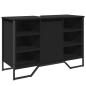 Preview: Waschbeckenunterschrank Schwarz 91x35x60 cm Holzwerkstoff
