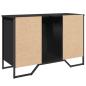 Preview: Waschbeckenunterschrank Schwarz 91x35x60 cm Holzwerkstoff