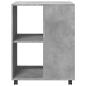 Preview: Beistelltisch mit Rollen Betongrau 55x60x78 cm Holzwerkstoff