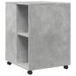 Preview: Beistelltisch mit Rollen Betongrau 55x60x78 cm Holzwerkstoff