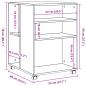 Preview: Beistelltisch mit Rollen Betongrau 55x60x78 cm Holzwerkstoff