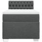 Preview: Boxspringbett mit Matratze Dunkelgrau 80x200 cm Stoff