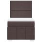 Preview: Boxspringbett mit Matratze Dunkelbraun 90x190 cm Stoff
