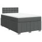 Preview: Boxspringbett mit Matratze Dunkelgrau 120x190 cm Stoff