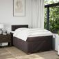 Preview: Boxspringbett mit Matratze Dunkelbraun 120x190 cm Stoff
