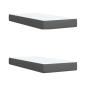 Preview: Boxspringbett mit Matratze Dunkelgrau 200x200 cm Stoff