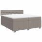 Preview: Boxspringbett mit Matratze Taupe 200x200 cm Stoff