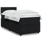 Preview: ARDEBO.de - Boxspringbett mit Matratze Schwarz 90x190 cm Samt
