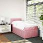 Preview: Boxspringbett mit Matratze Rosa 90x200 cm Samt