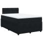 Preview: Boxspringbett mit Matratze Schwarz 120x190 cm Samt