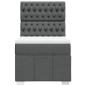 Preview: Boxspringbett mit Matratze Dunkelgrau 90x190 cm Stoff