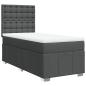 Preview: Boxspringbett mit Matratze Dunkelgrau 90x190 cm Stoff