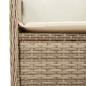 Preview: Gartenbank Verstellbar mit Kissen Beige Poly Rattan
