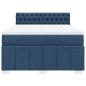 Preview: Boxspringbett mit Matratze Blau 140x200 cm Stoff