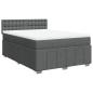 Preview: Boxspringbett mit Matratze Dunkelgrau 140x200 cm Stoff