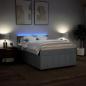 Preview: Boxspringbett mit Matratze Hellgrau 160x200 cm Stoff