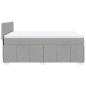 Preview: Boxspringbett mit Matratze Hellgrau 160x200 cm Stoff