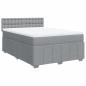 Preview: Boxspringbett mit Matratze Hellgrau 160x200 cm Stoff