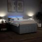 Preview: Boxspringbett mit Matratze Hellgrau 160x200 cm Stoff