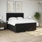 Preview: Boxspringbett mit Matratze Schwarz 200x200 cm Stoff