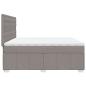 Preview: Boxspringbett mit Matratze Taupe 200x200 cm Stoff