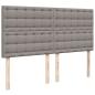 Preview: Boxspringbett mit Matratze Taupe 200x200 cm Stoff